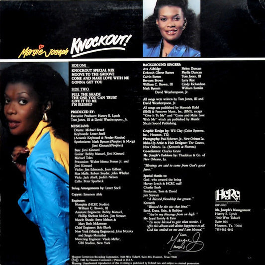 Margie Joseph - Knockout! vinyl record, LP (Very Good Plus (VG+)) | Lulo Records