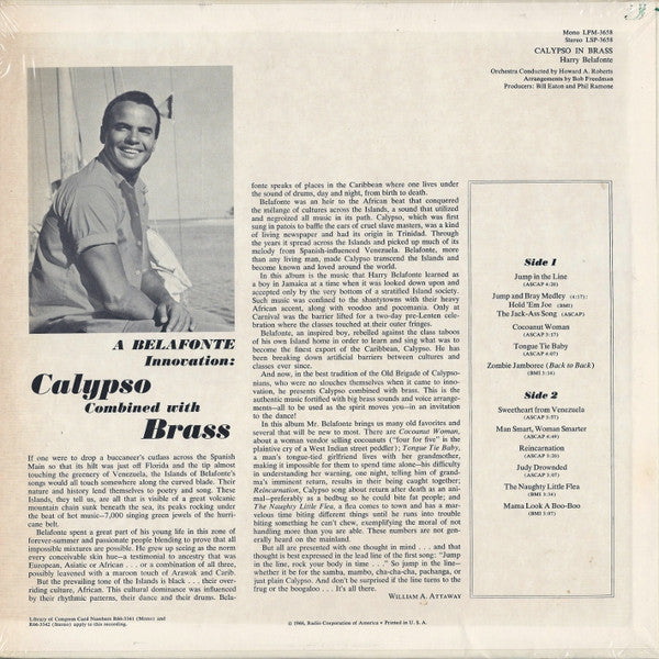 Harry Belafonte : Calypso In Brass (LP, Album)