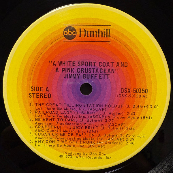 Jimmy Buffett : A White Sport Coat And A Pink Crustacean (LP, Album, RP, San)