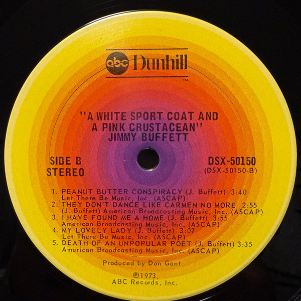 Jimmy Buffett : A White Sport Coat And A Pink Crustacean (LP, Album, RP, San)