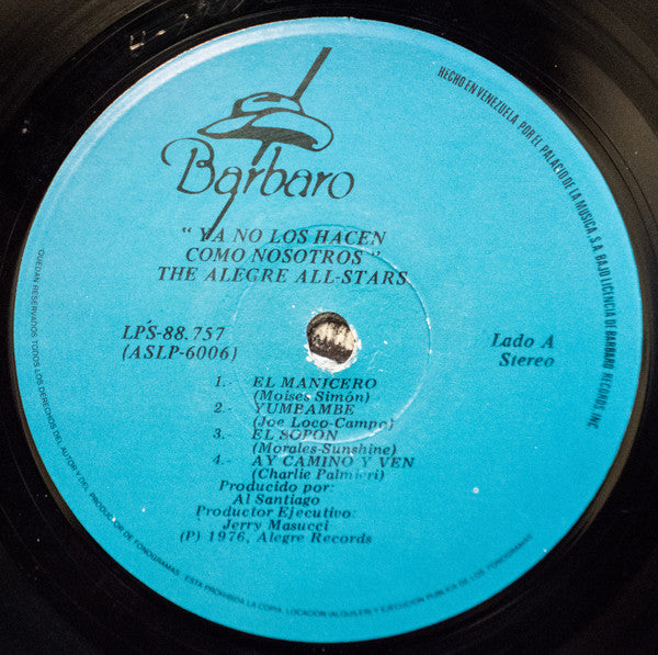 The Alegre All Stars : They Just Don't Makim Like Us Any More (LP, Comp, RE)