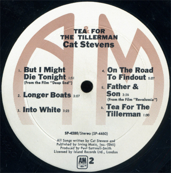 Cat Stevens : Tea For The Tillerman (LP, Album, RE)