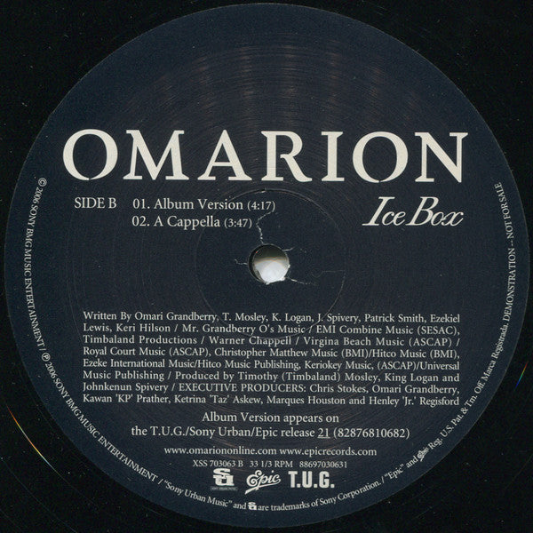 Omarion : Ice Box (12", Promo)