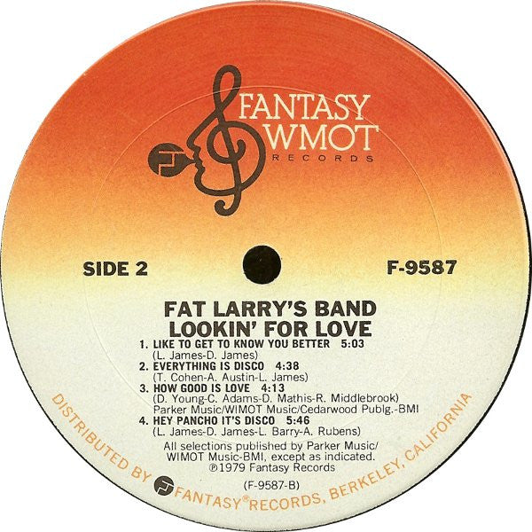 Fat Larry's Band : Lookin' For Love (LP, Album, San)