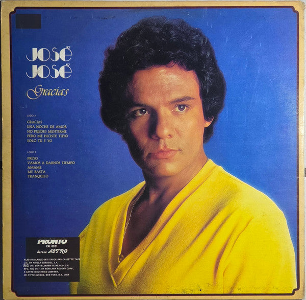José José : Gracias (LP, Album)