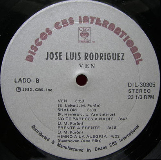 José Luis Rodríguez : Ven (LP, Album)