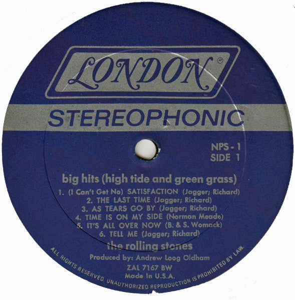 The Rolling Stones : Big Hits (High Tide And Green Grass) (LP, Comp, Bes)