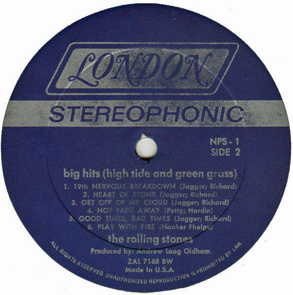 The Rolling Stones : Big Hits (High Tide And Green Grass) (LP, Comp, Bes)