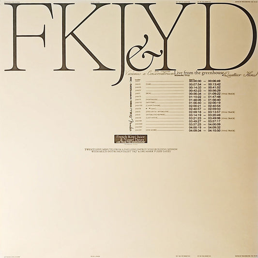 FKJ (French Kiwi Juice) X Yussef Dayes : Live From The Greenhouse (LP)