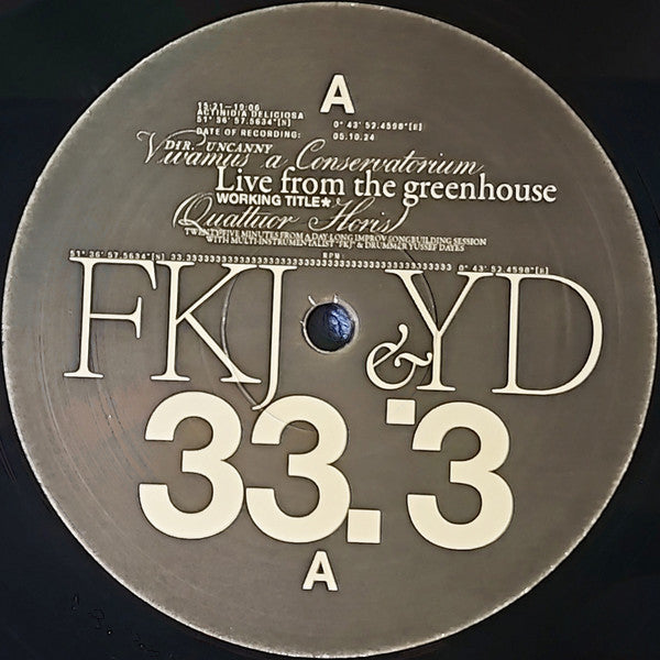FKJ (French Kiwi Juice) X Yussef Dayes : Live From The Greenhouse (LP)