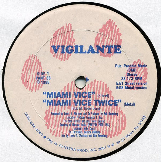 Vigilante : Miami Vice (12")