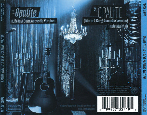 Taylor Swift : Opalite (Life Is A Song Acoustic Version) (CD, Single)