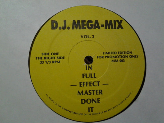 Unknown Artist : In Full Effect - Master Done It (DJ Megamix Vol.3) (12", Ltd, Mixed, Promo)