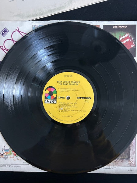 Back Street Crawler : The Band Plays On (LP, Album, Promo, PR-)