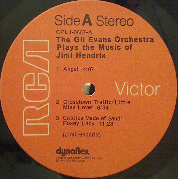 Gil Evans And His Orchestra : Plays The Music Of Jimi Hendrix (LP, Album, Ind)