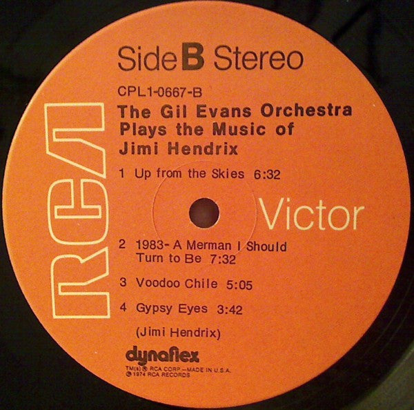 Gil Evans And His Orchestra : Plays The Music Of Jimi Hendrix (LP, Album, Ind)