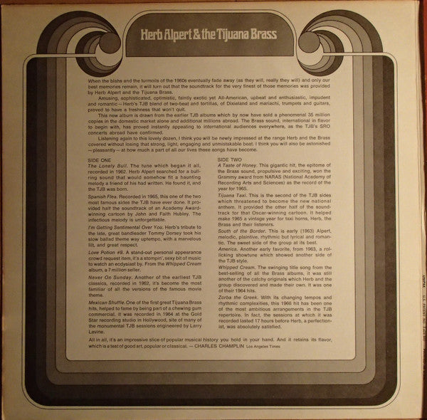 Herb Alpert & The Tijuana Brass : Greatest Hits (LP, Comp, Club, RE, Cap)