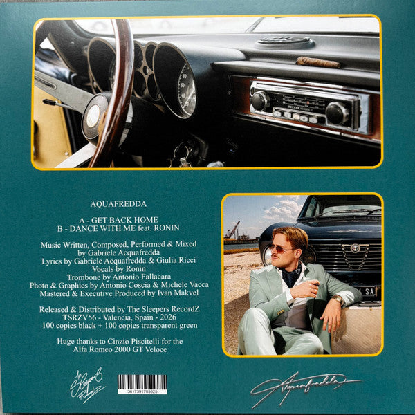 Gabriele Aquafredda : Get Back Home / Dance With Me (7", Ltd, Gre)
