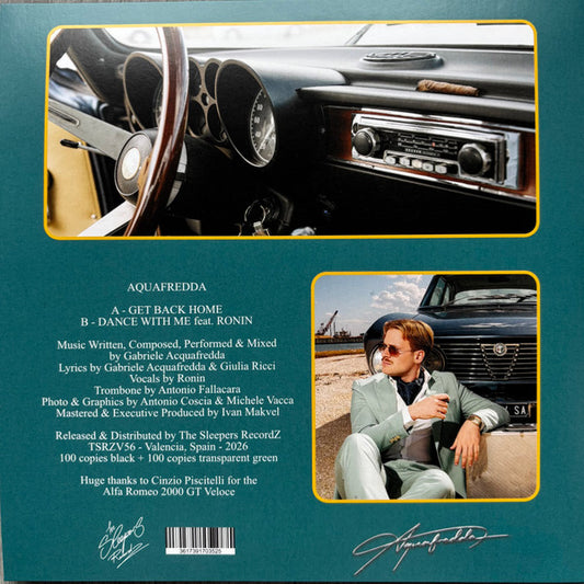 Gabriele Aquafredda : Get Back Home / Dance With Me (7", Ltd, Gre)