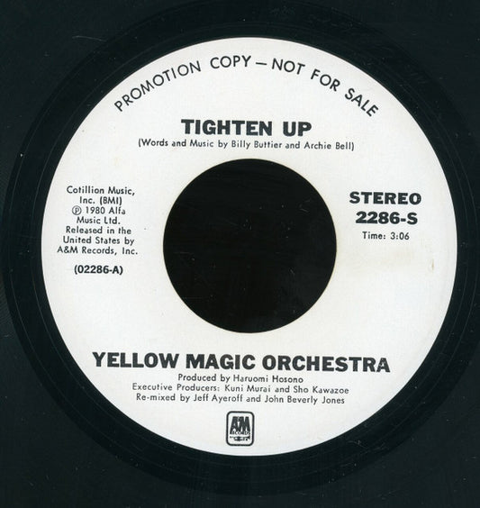 Yellow Magic Orchestra : Tighten Up (7", Single, Promo)