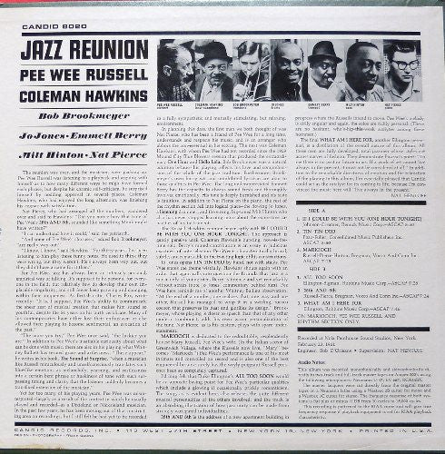 Pee Wee Russell And Coleman Hawkins : Jazz Reunion (LP, Album, Mono)
