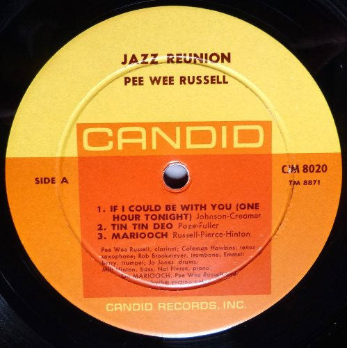 Pee Wee Russell And Coleman Hawkins : Jazz Reunion (LP, Album, Mono)