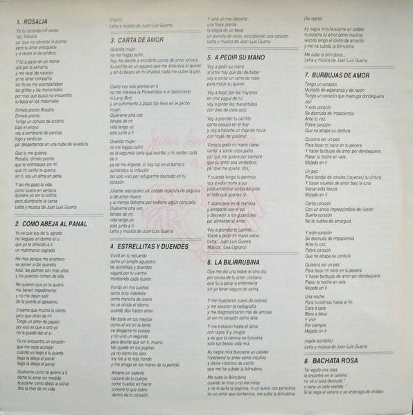 Juan Luis Guerra 4.40 : Bachata Rosa (LP, Album)