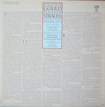 Richard Strauss - Glenn Gould : Sonata Op. 5 / 5 Piano Pieces (LP)