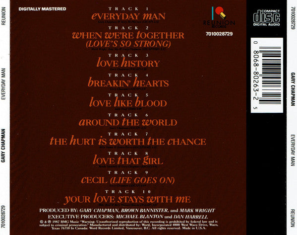 Gary Chapman : Everyday Man (CD, Album, RE, Son)