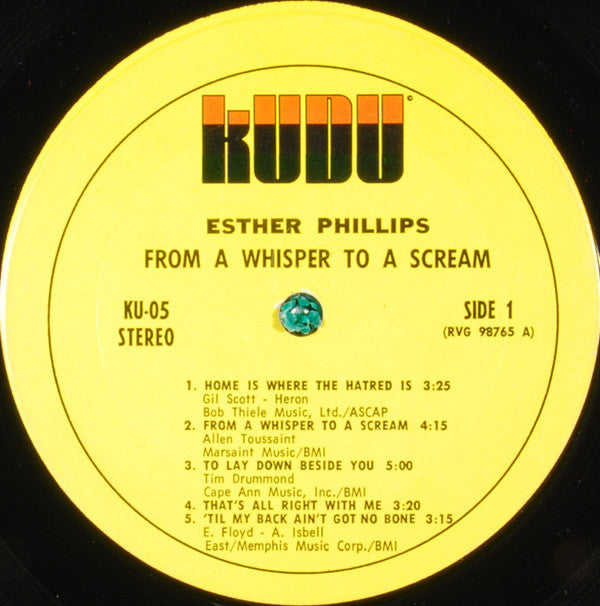 Esther Phillips : From A Whisper To A Scream (LP, Album)