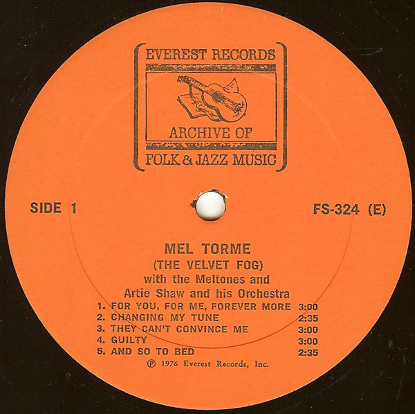 Mel Tormé With The Mel-Tones And Artie Shaw : Mel Torme With The Meltones And Artie Shaw (LP, Comp)