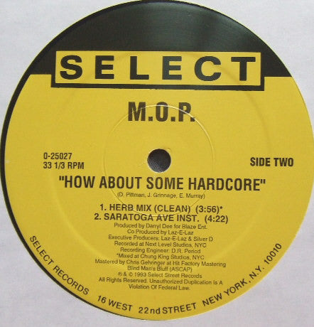 M.O.P. : How About Some Hardcore (12")