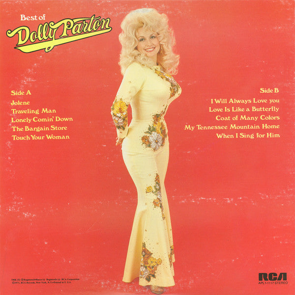 Dolly Parton : Best Of Dolly Parton (LP, Comp, RE, Ind)