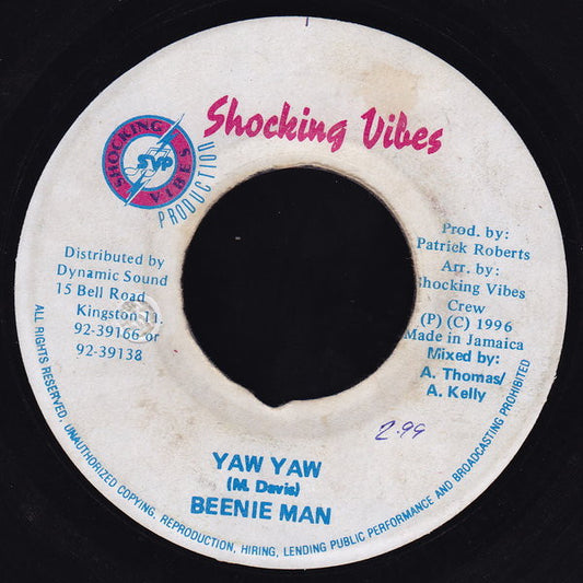Beenie Man : Yaw Yaw (7")