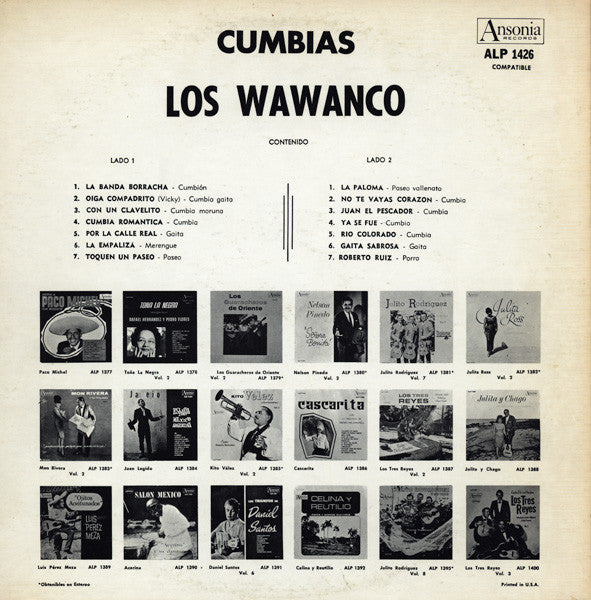 Los Wawanco : Cumbias (LP, Album, Mono)