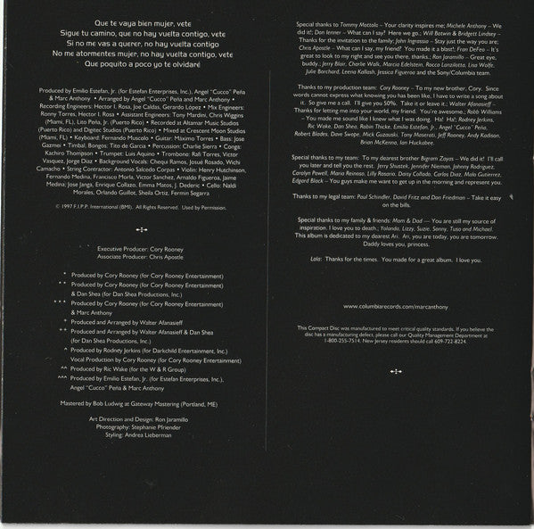 Marc Anthony : Marc Anthony (CD, Album)