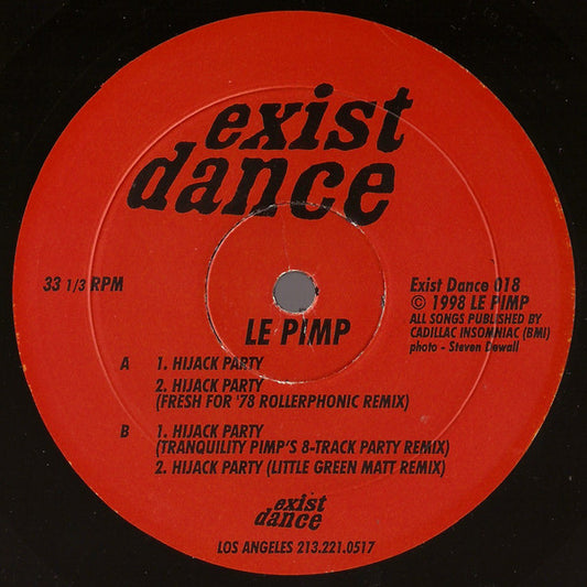 Le Pimp : Hijack Party (12", Single)