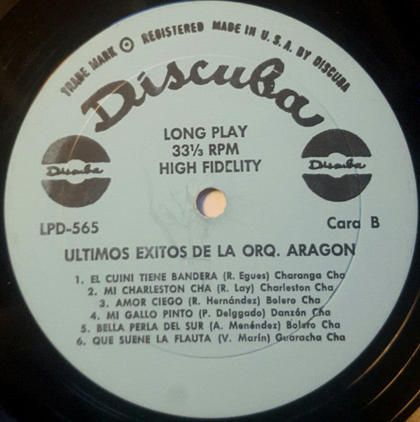 Orquesta Aragon : Ultimos Exitos De Aragon (LP, Comp, Mono, Hig)