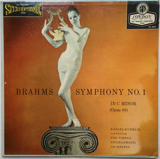 Johannes Brahms, Rafael Kubelik, Wiener Philharmoniker : Symphony No. 1 C Minor, Op. 68 (LP)