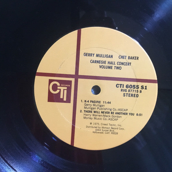 Gerry Mulligan / Chet Baker : Carnegie Hall Concert - Volume 2 (LP, Album)