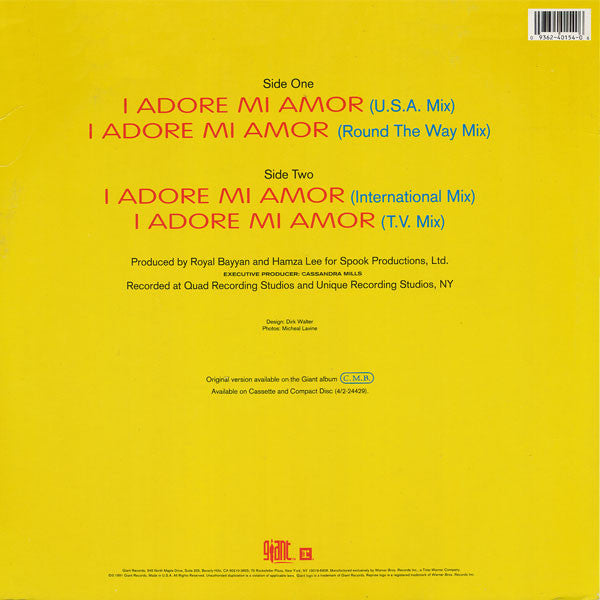 Color Me Badd : I Adore Mi Amor (12", Maxi)
