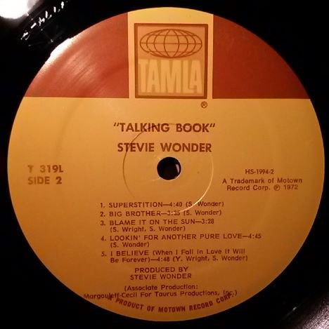 Stevie Wonder : Talking Book (LP, Album, RE, Gat)