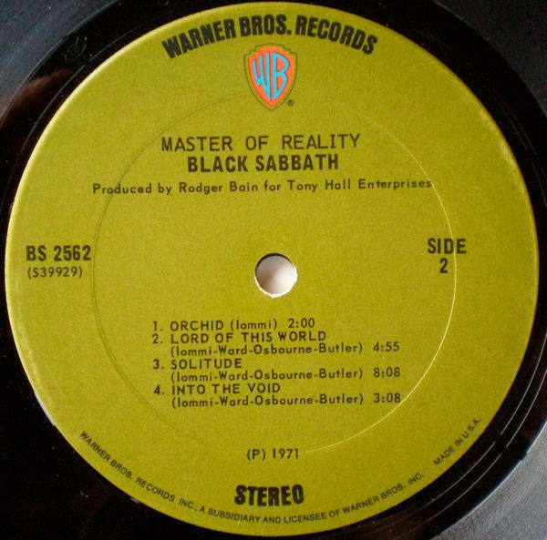 Black Sabbath : Master Of Reality (LP, Album, RE, RP, Pit)