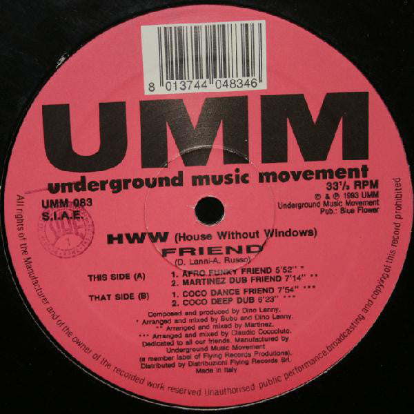 HWW, HWW : Friend (12")