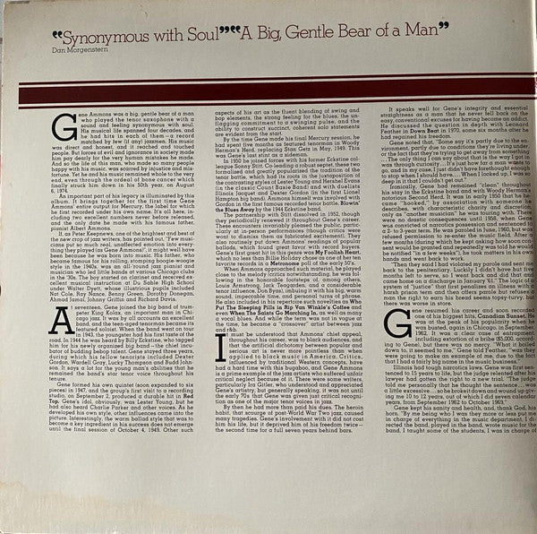 Gene Ammons : "Jug" Sessions (2xLP, Comp, Ter)