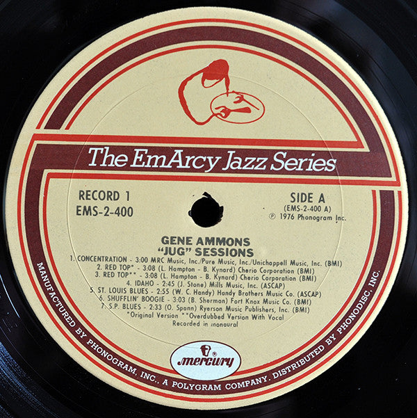 Gene Ammons : "Jug" Sessions (2xLP, Comp, Ter)