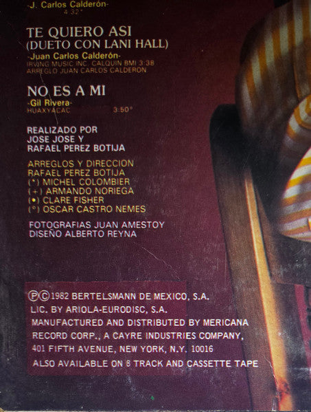 José José : Mi Vida (LP, Album)