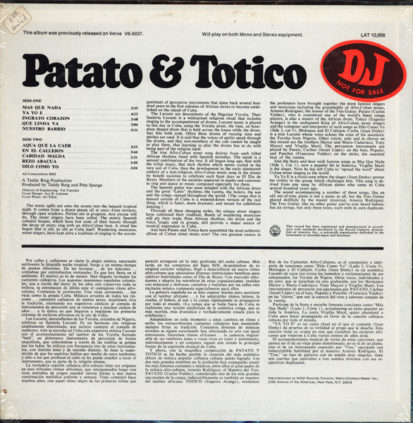 Patato & Totico : Patato & Totico (LP, Album, Promo, RE, Whi)