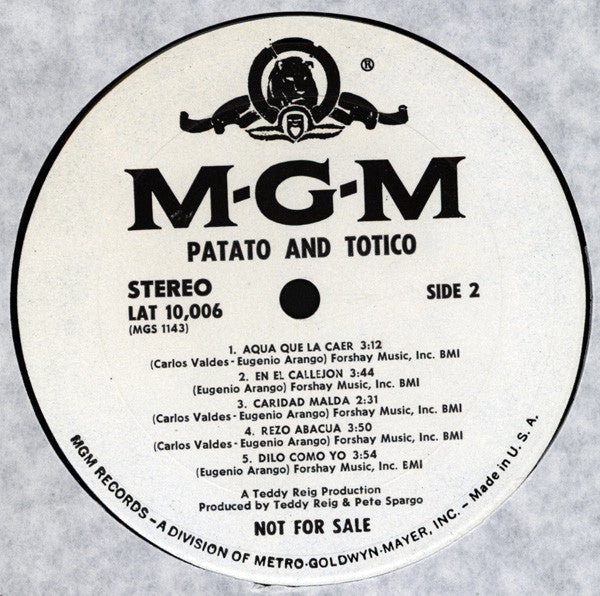 Patato & Totico : Patato & Totico (LP, Album, Promo, RE, Whi)