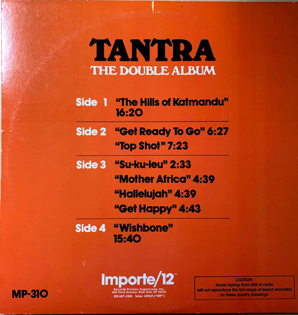 Tantra (2) : The Double Album  (2xLP, Album)